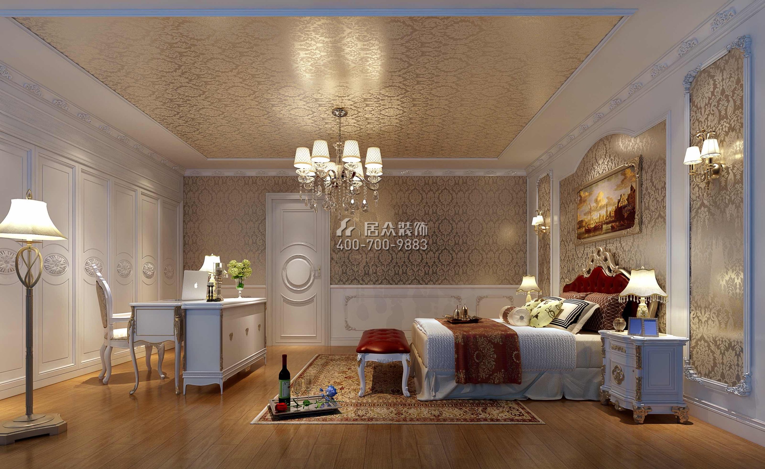 仁山智水花园500平方米欧式风格别墅户型卧室装修效果图