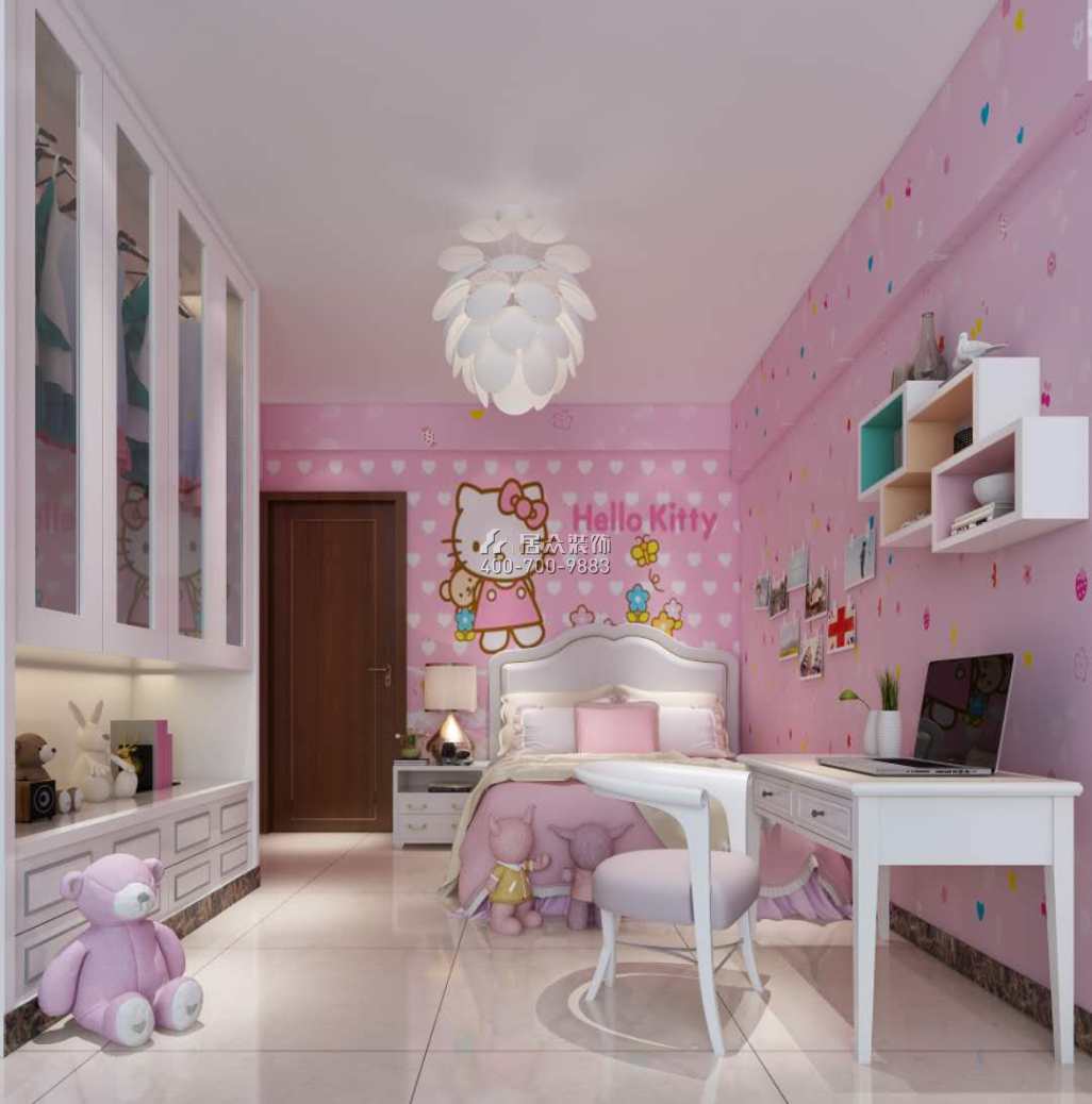 錦江豪苑137平方米中式風格平層戶型臥室裝修效果圖