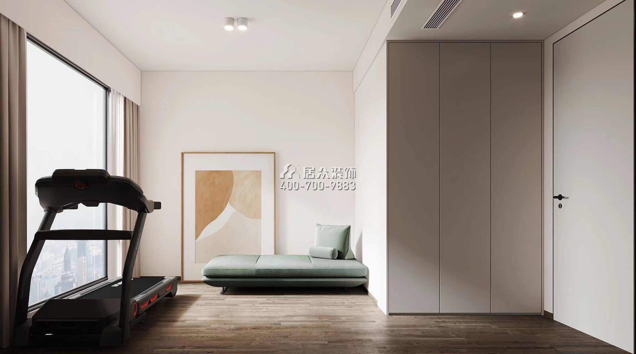 中洲濱海華府一期166平方米現代簡約風格平層戶型娛樂室裝修效果圖