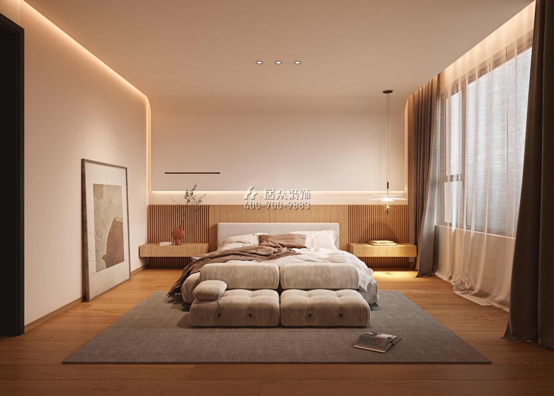 黄埔雅苑120平方米混搭风格平层户型卧室装修效果图