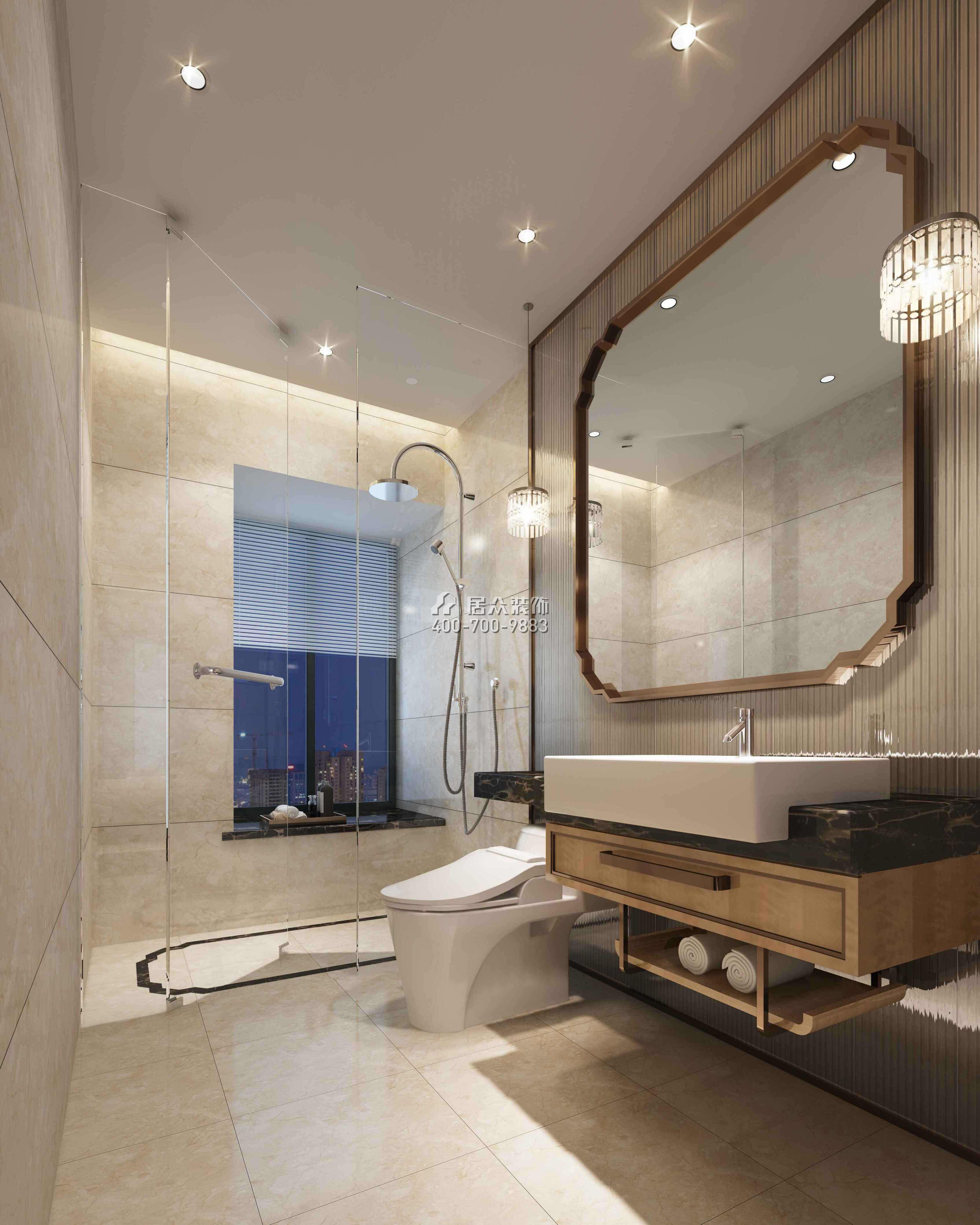 香山美墅五期156平方米现代简约风格平层户型卫生间装修效果图