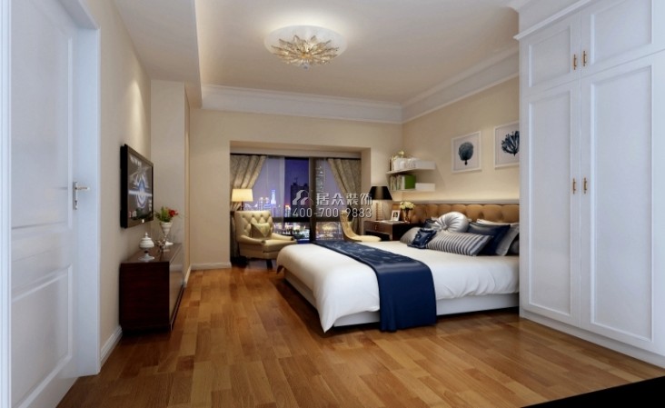 香格名苑89平方米欧式风格平层户型卧室装修效果图