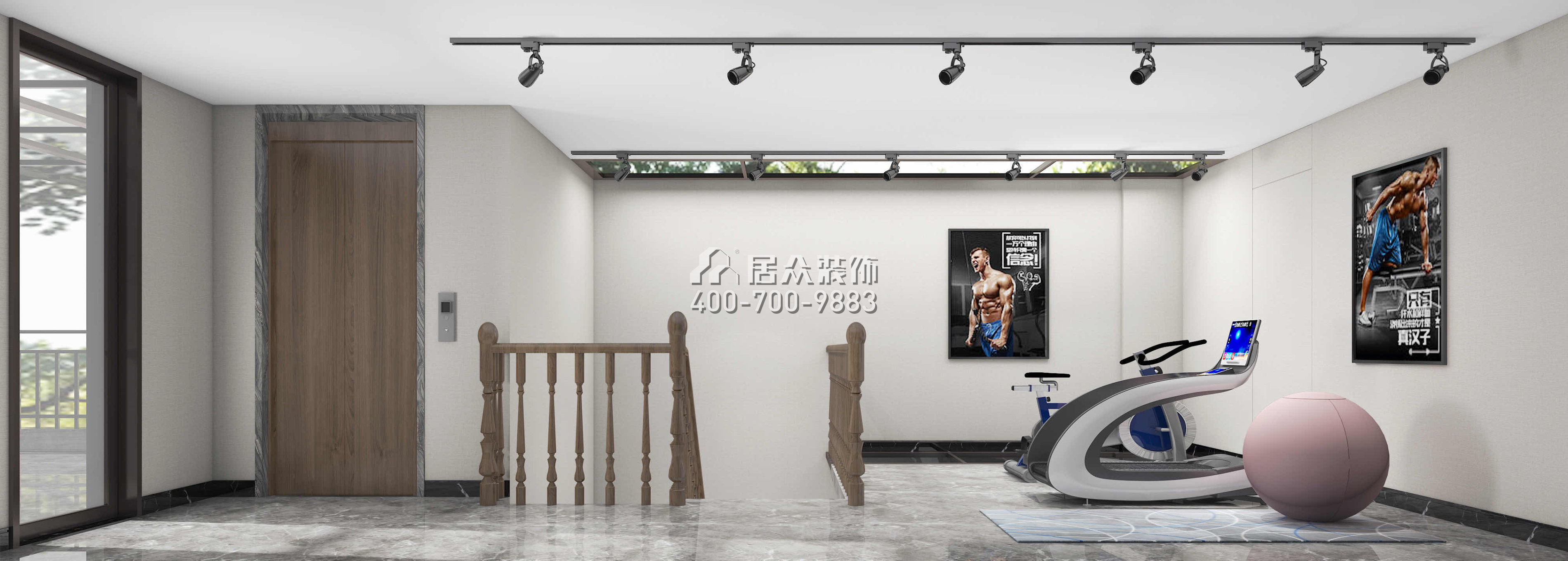 观园280平方米混搭风格别墅户型家庭健身房（中国）科技有限公司官网效果图