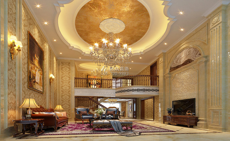 红树别院350平方米欧式风格复式户型客厅装修效果图