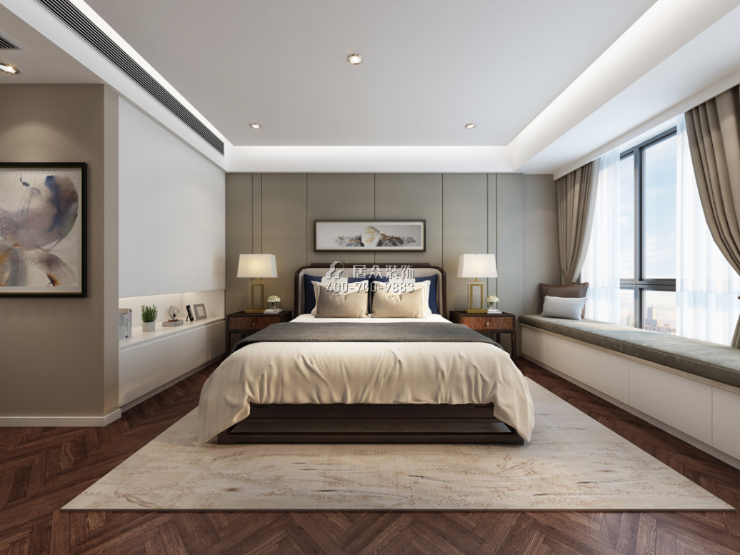 仙桐御景家园160平方米现代简约风格1户型卧室装修效果图