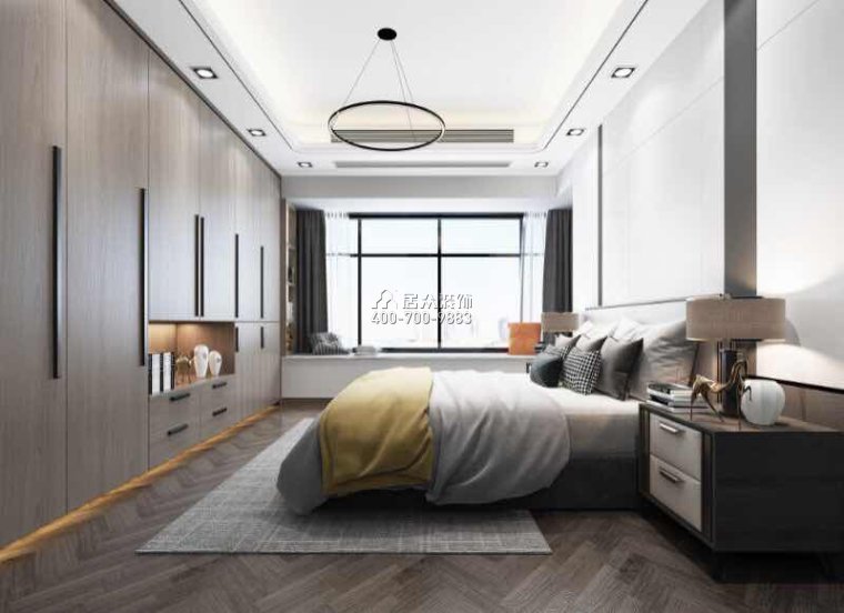 华发国际海岸揽澳郡134平方米现代简约风格平层户型卧室装修效果图