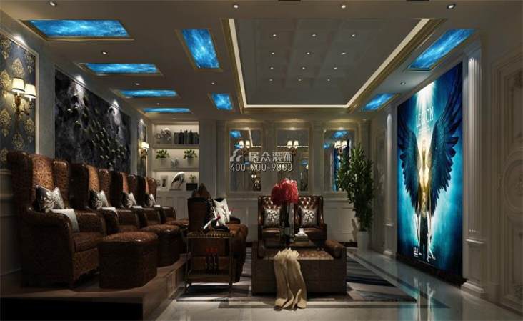 海公馆356平方米欧式风格别墅户型娱乐室装修效果图