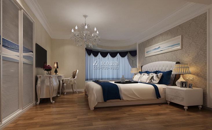 保利天汇139平方米现代简约风格平层户型卧室装修效果图