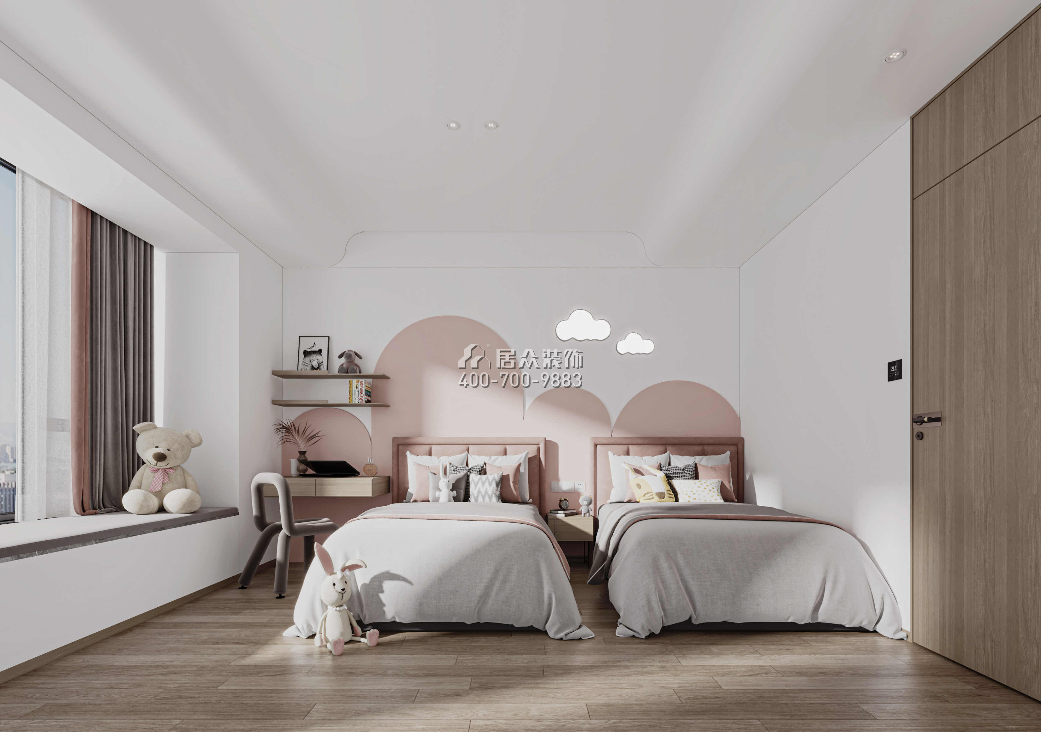 華發綠洋灣191平方米現代簡約風格平層戶型臥室裝修效果圖