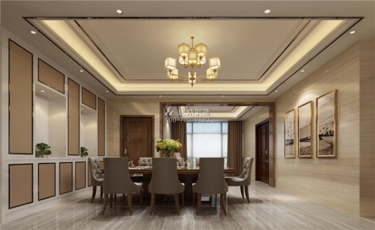 中南锦苑254平方米中式风格平层户型餐厅装修效果图