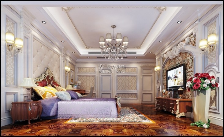 信义嘉御山175平方米欧式风格平层户型卧室装修效果图