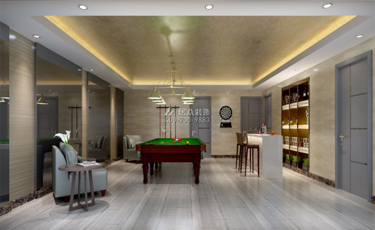 碧桂園500平方米現代簡約風格別墅戶型娛樂室裝修效果圖