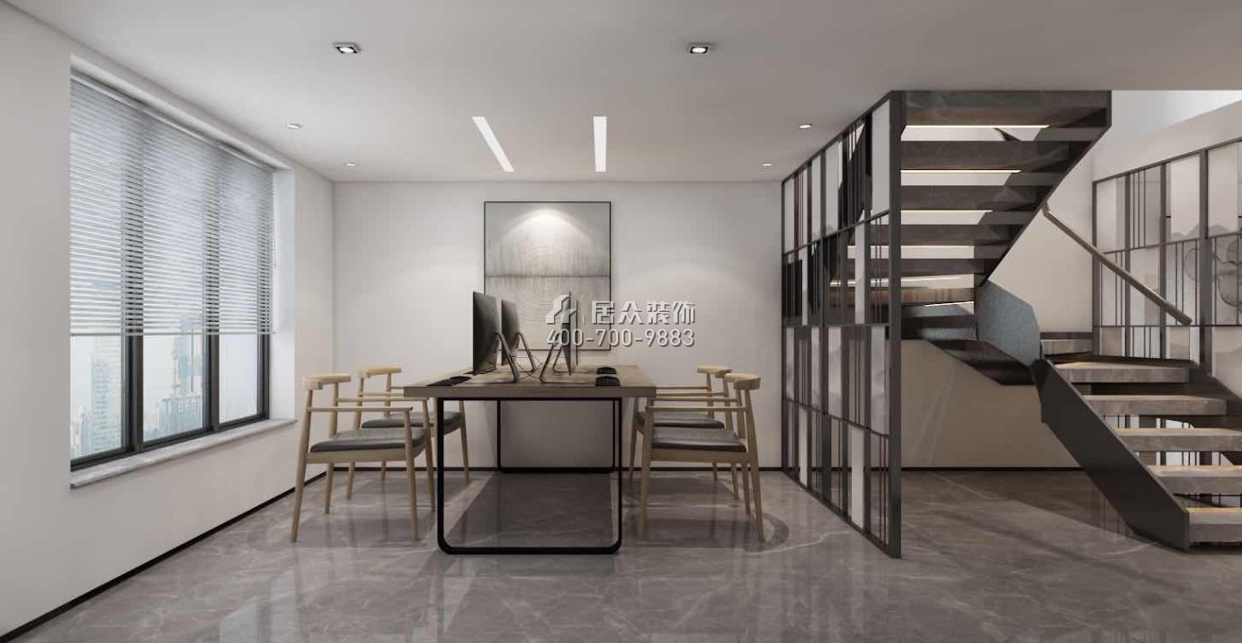 中糧創芯公寓120平方米中式風格復式戶型娛樂室裝修效果圖