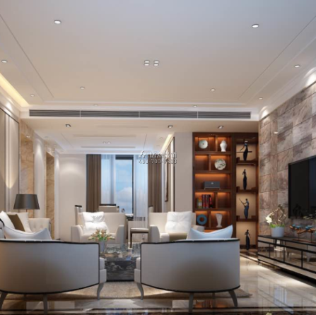 220平方米现代简约风格复式户型客厅装修效果图