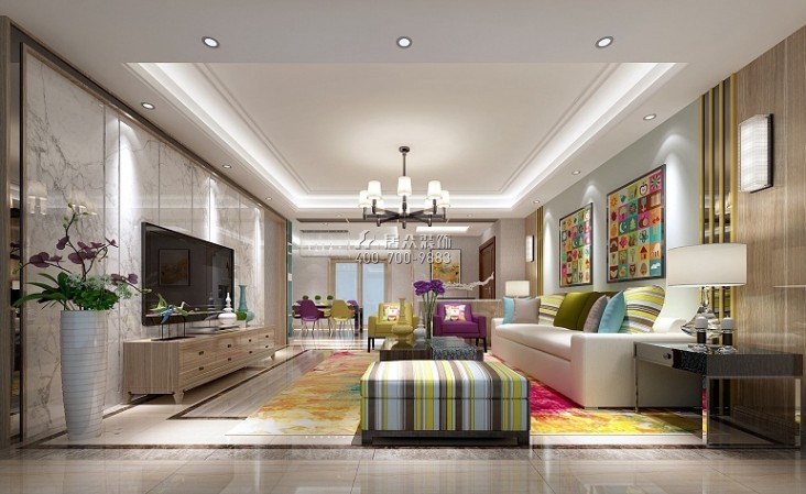 流金岁月150平方米其他风格平层户型客厅装修效果图
