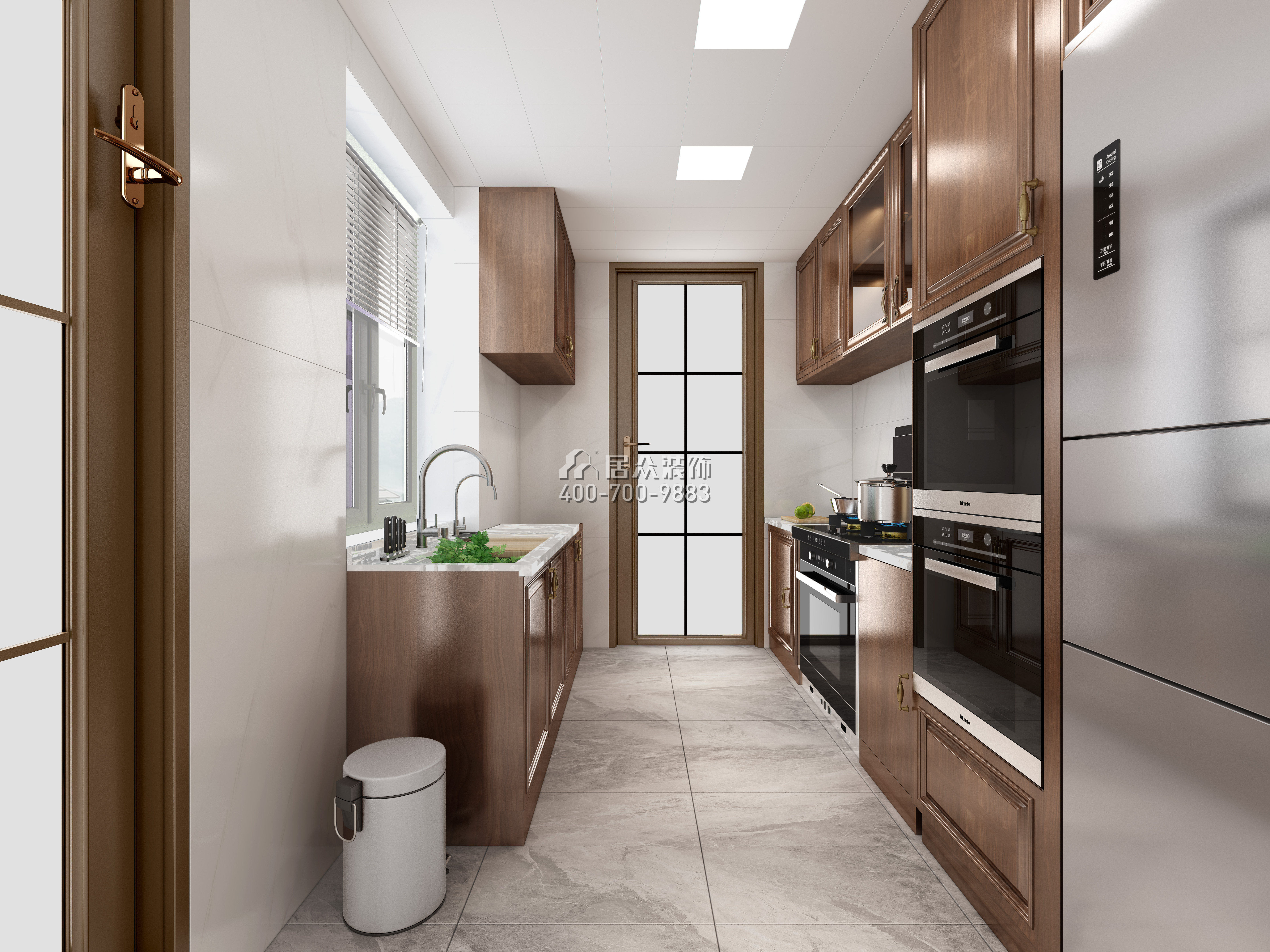 新天国际名苑150平方米中式风格平层户型厨房装修效果图