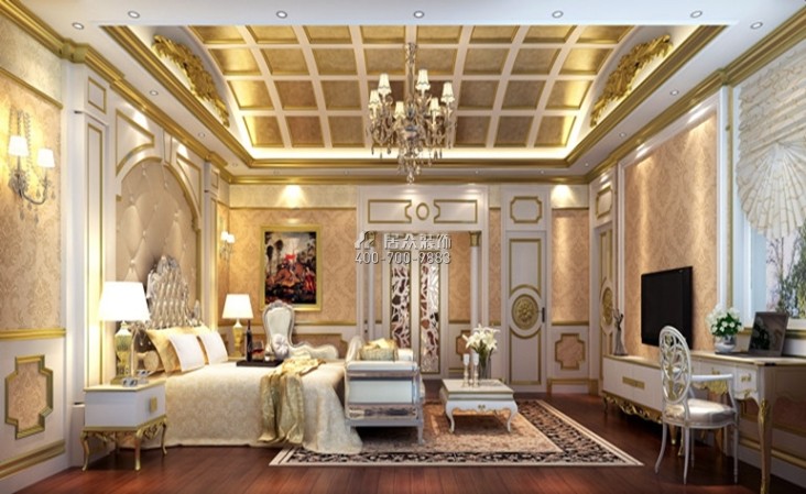 万科新酩悦790平方米新古典风格别墅户型卧室装修效果图