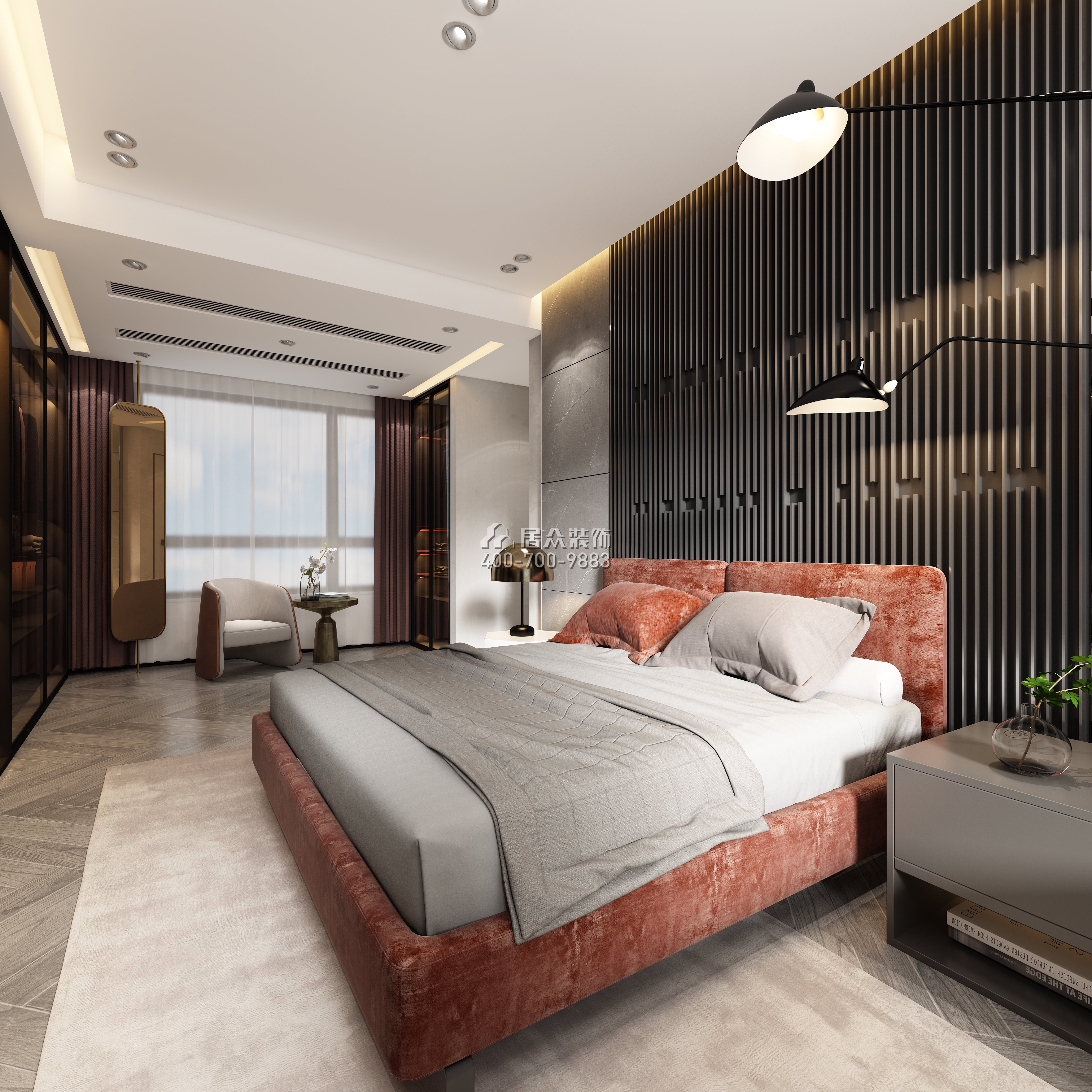 寶生midtown 135平方米現代簡約風格平層戶型臥室裝修效果圖