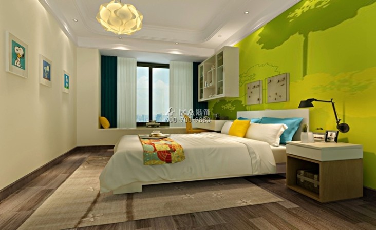 盛世领墅290平方米中式风格平层户型卧室装修效果图