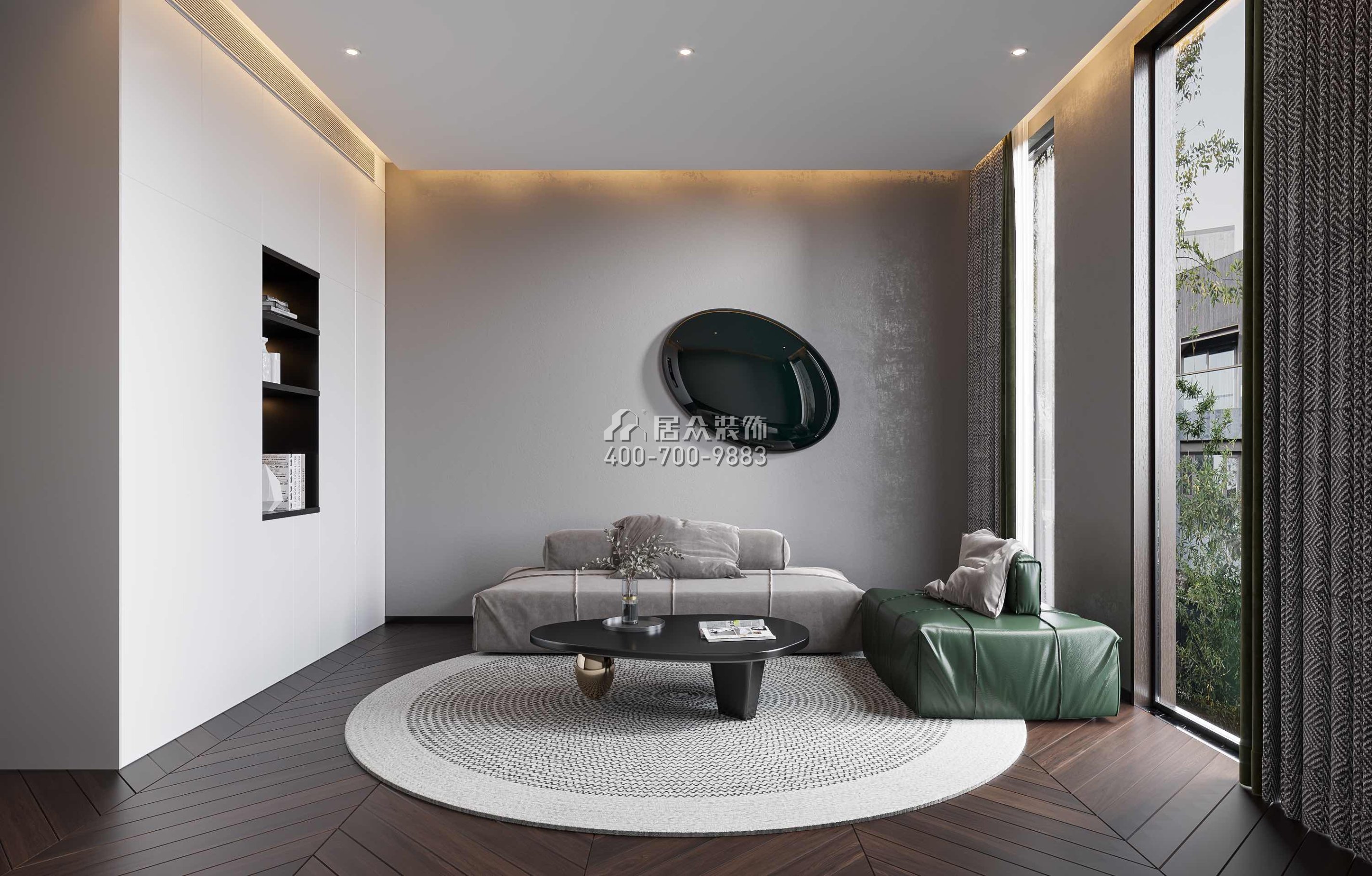新世纪颐龙湾380平方米中式风格别墅户型卧室装修效果图