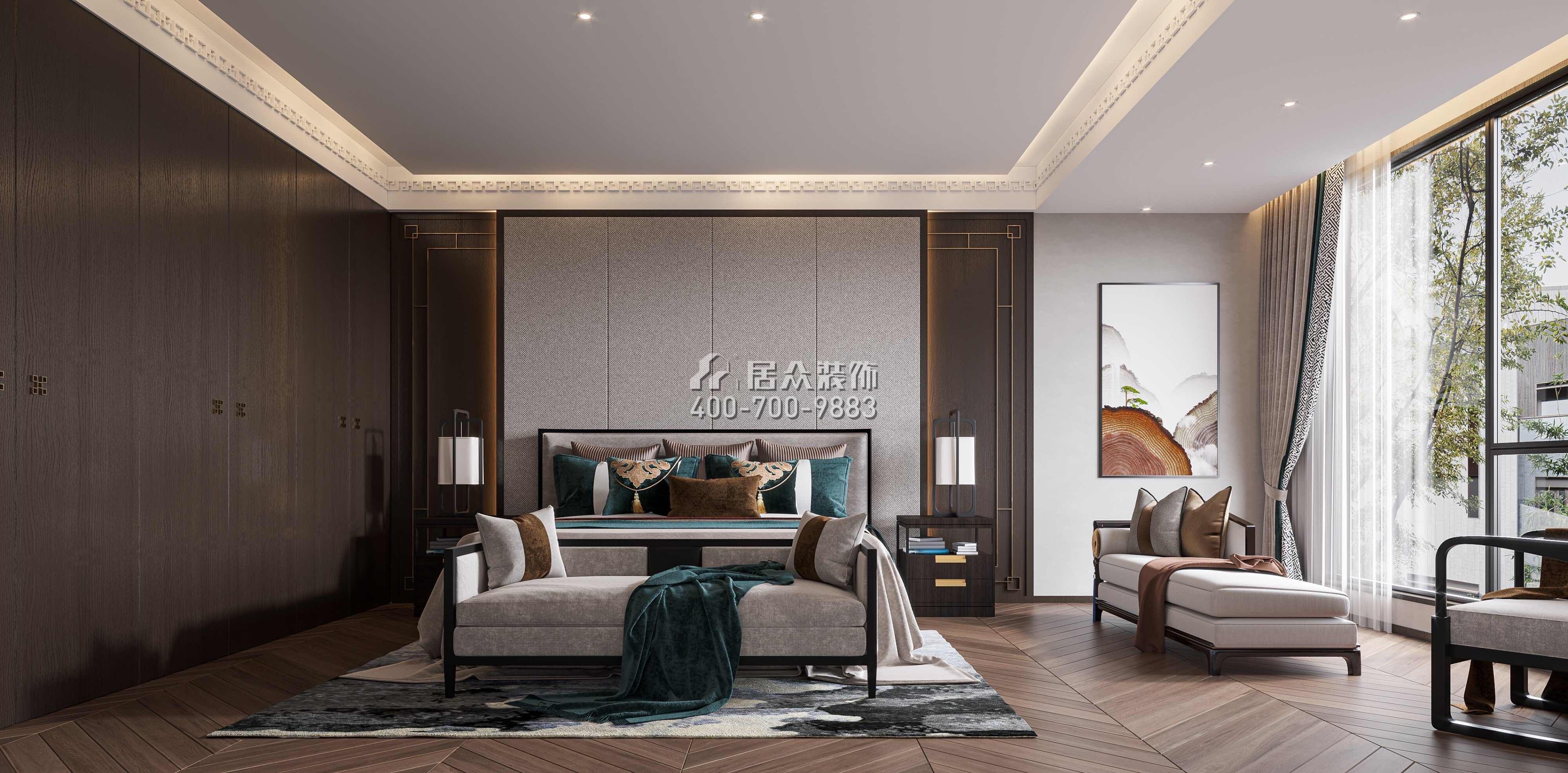 新世纪颐龙湾380平方米中式风格别墅户型卧室装修效果图