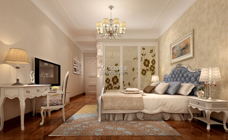 东湖九区150平方米欧式风格平层户型卧室装修效果图