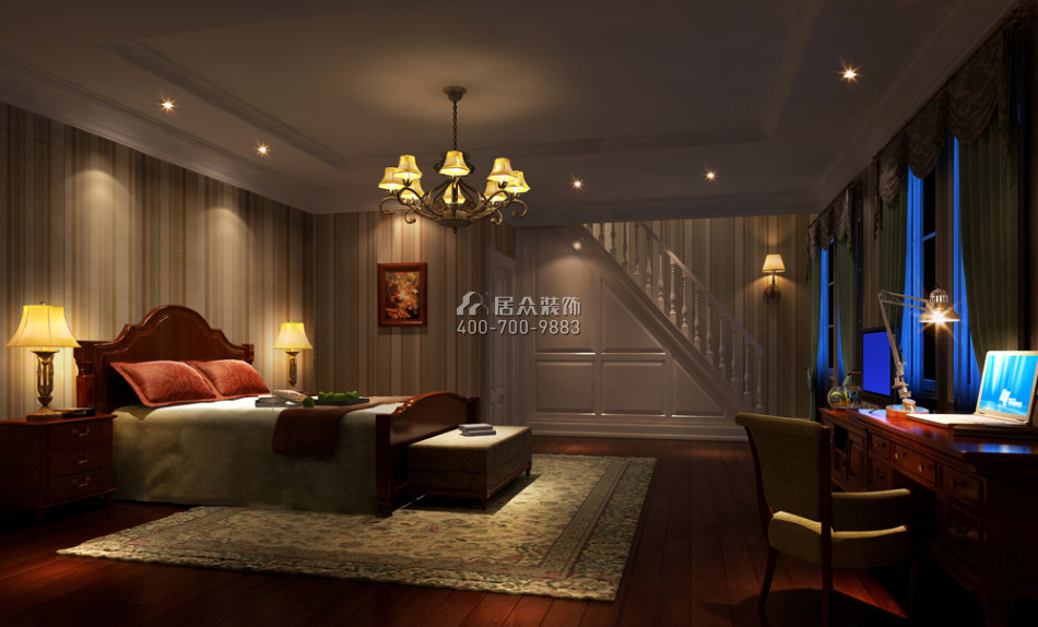 青竹园750平方米欧式风格别墅户型卧室装修效果图