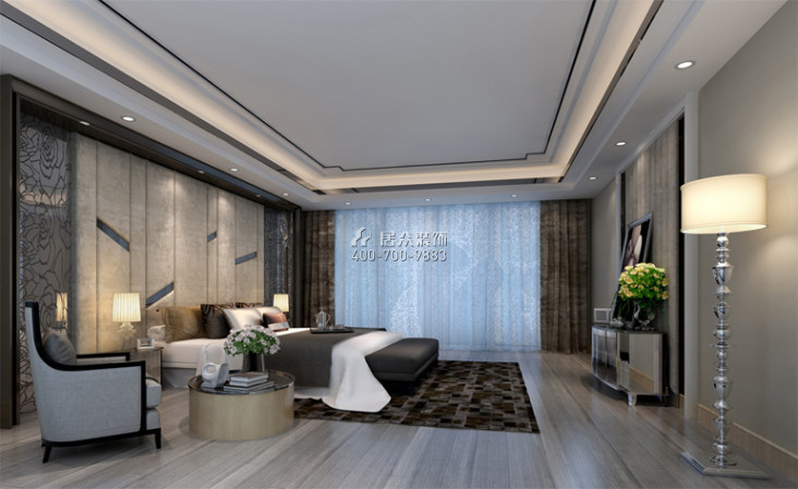 碧桂園500平方米現代簡約風格別墅戶型臥室裝修效果圖