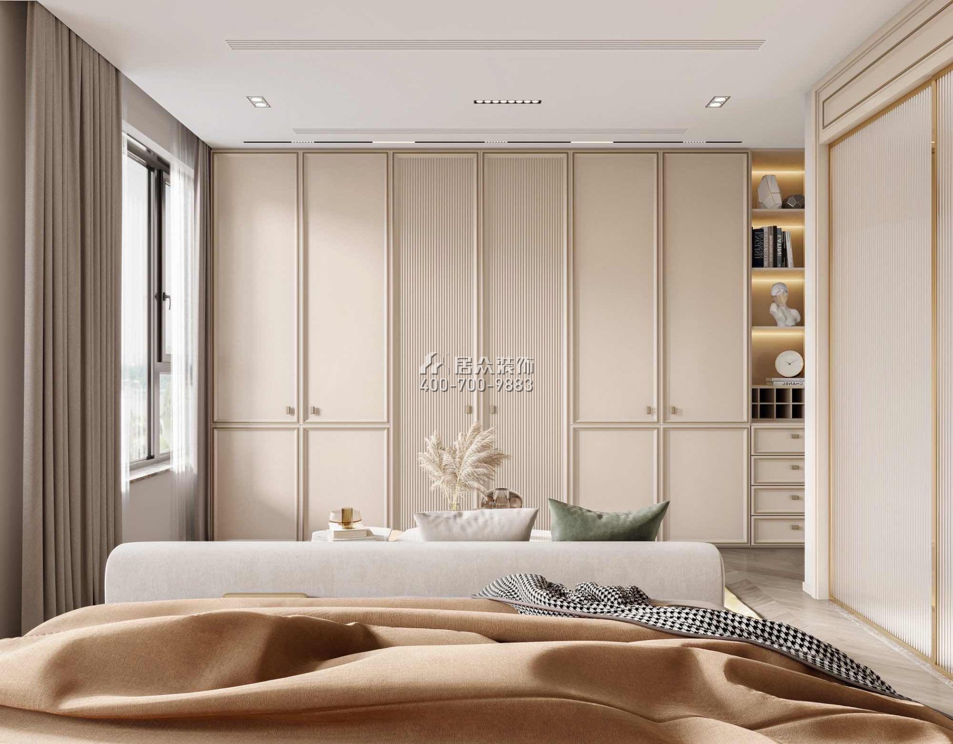 恒裕水墨兰亭360平方米中式风格复式户型卧室装修效果图