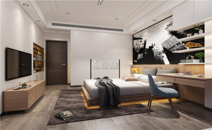 博林天瑞花园一期220平方米中式风格平层户型卧室装修效果图