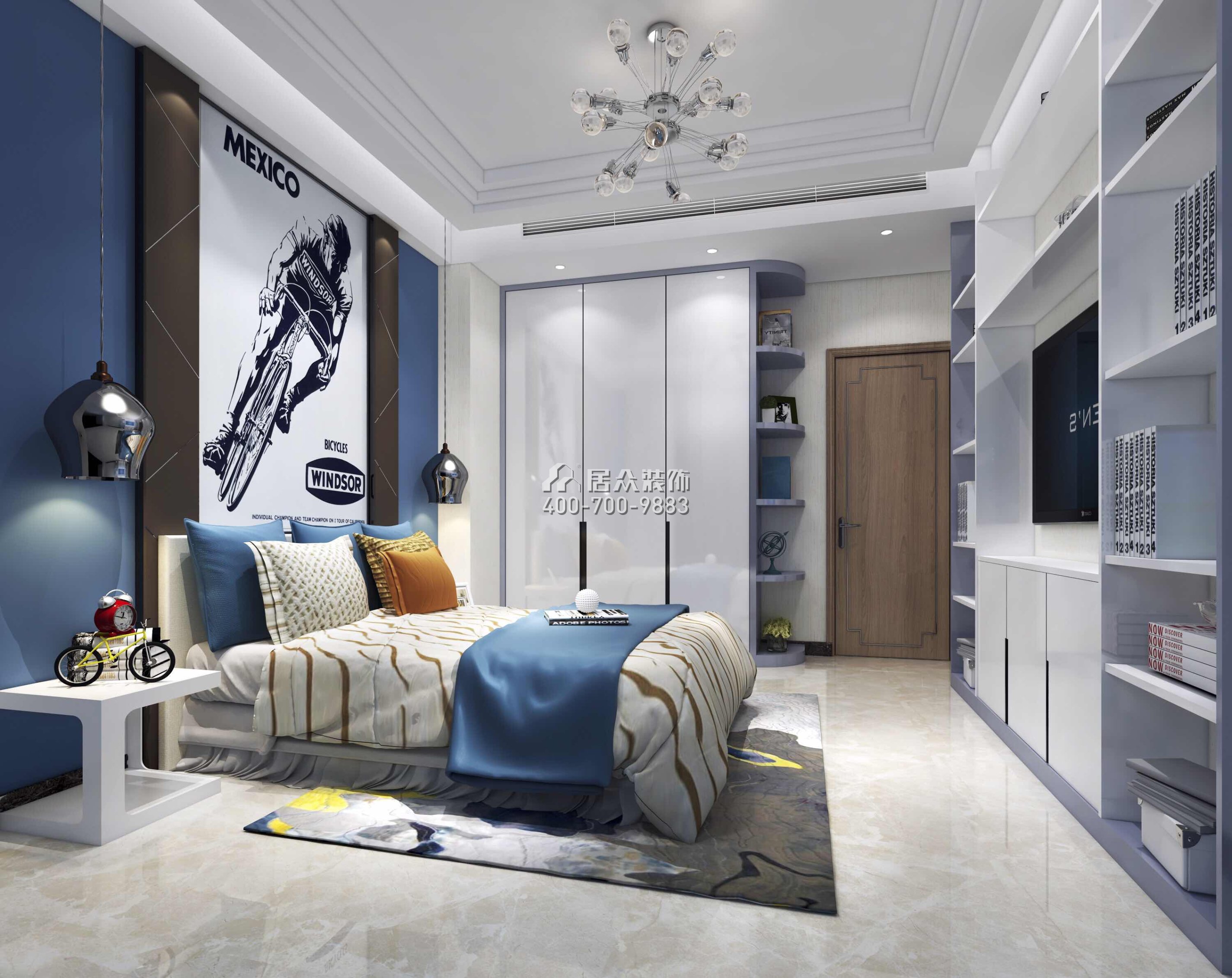 山语清晖二期226平方米中式风格平层户型卧室（中国）科技有限公司官网效果图