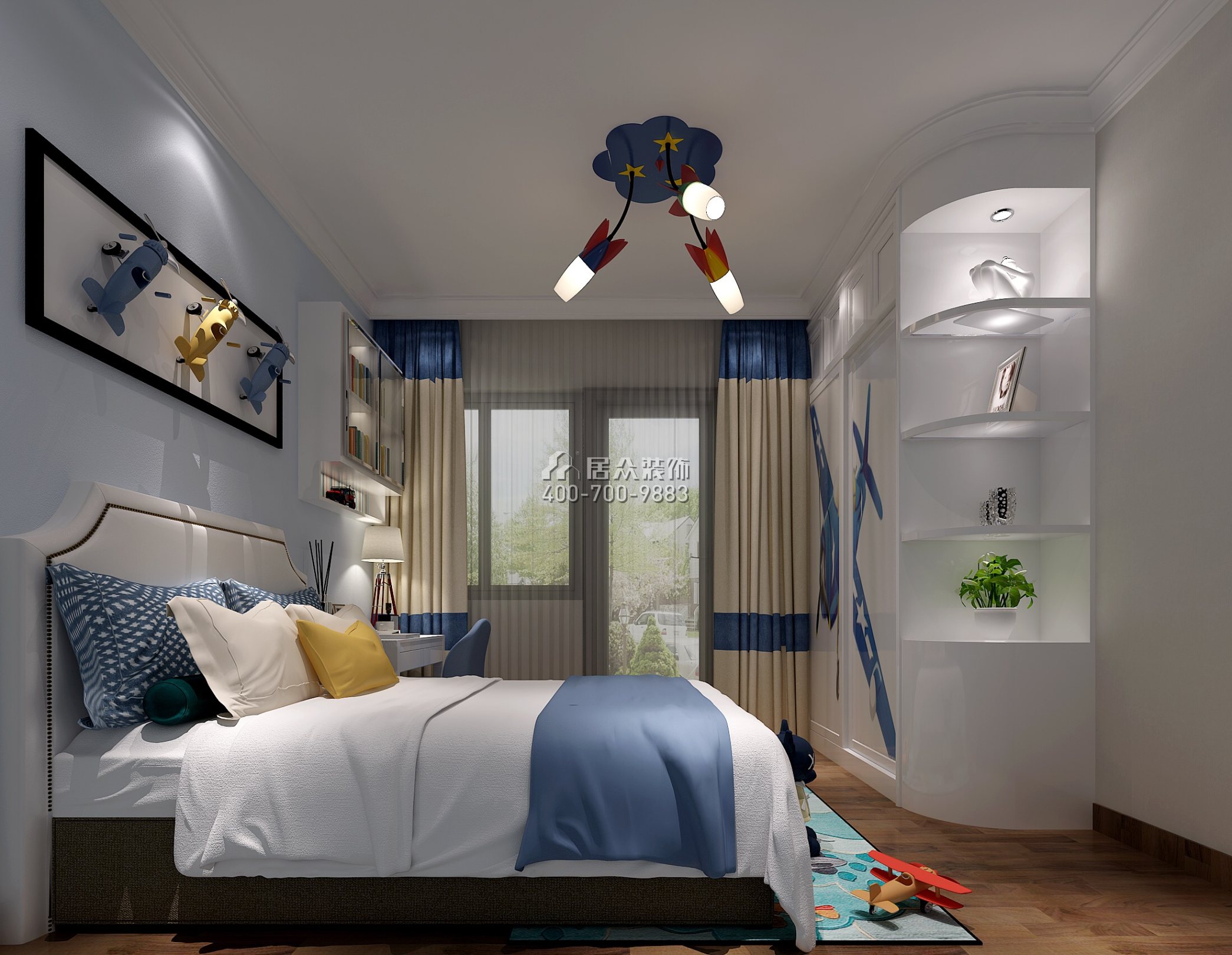 淘金家园60平方米其他风格平层户型卧室kok电竞平台效果图