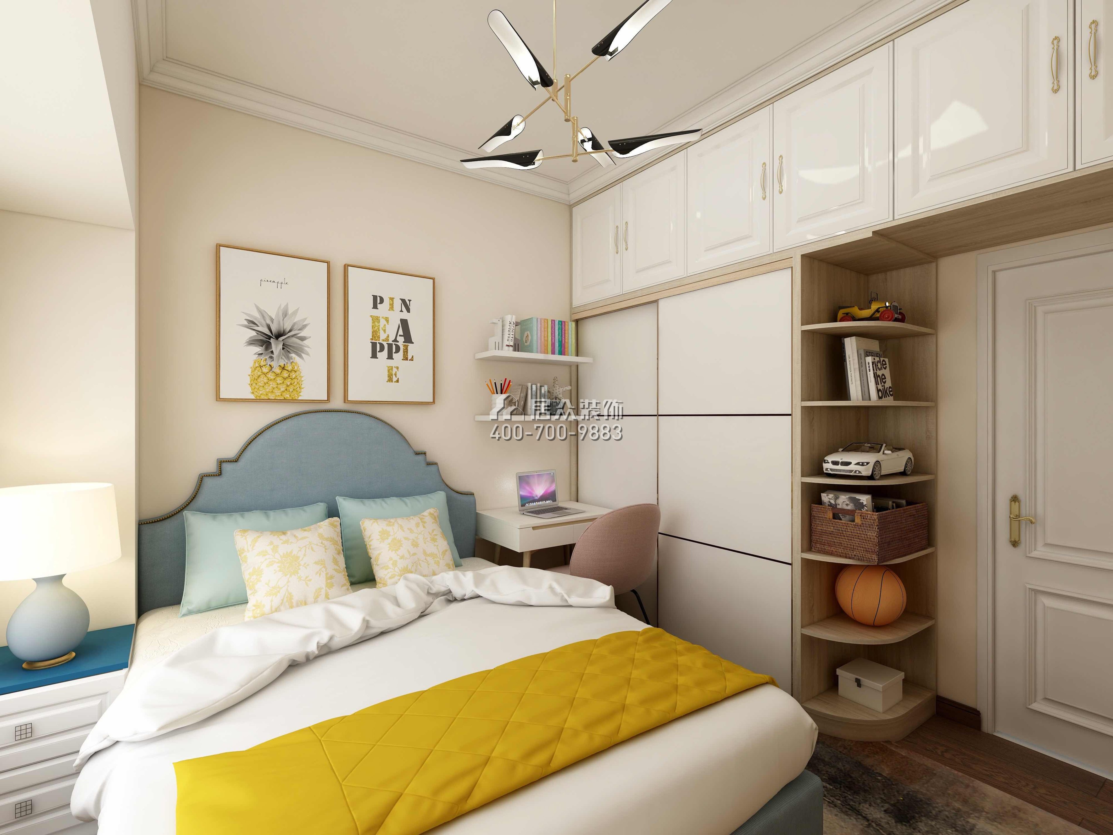 星河丹堤128平方米现代简约风格平层户型卧室装修效果图