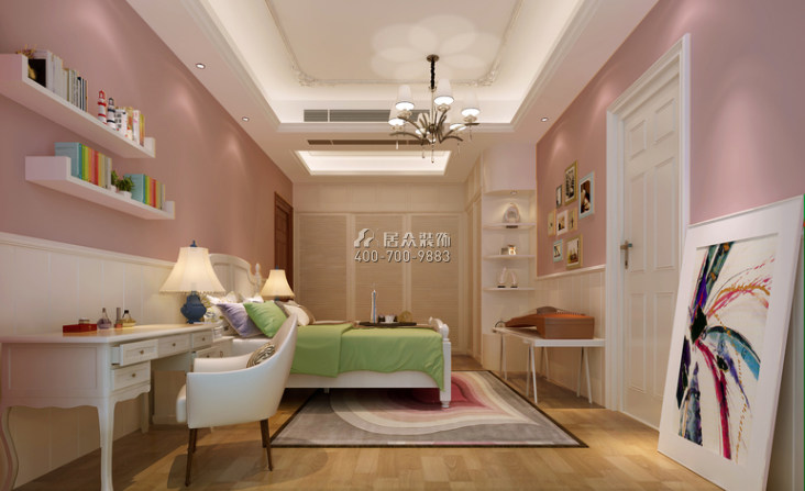 滿京華喜悅里華庭260平方米美式風格平層戶型臥室裝修效果圖