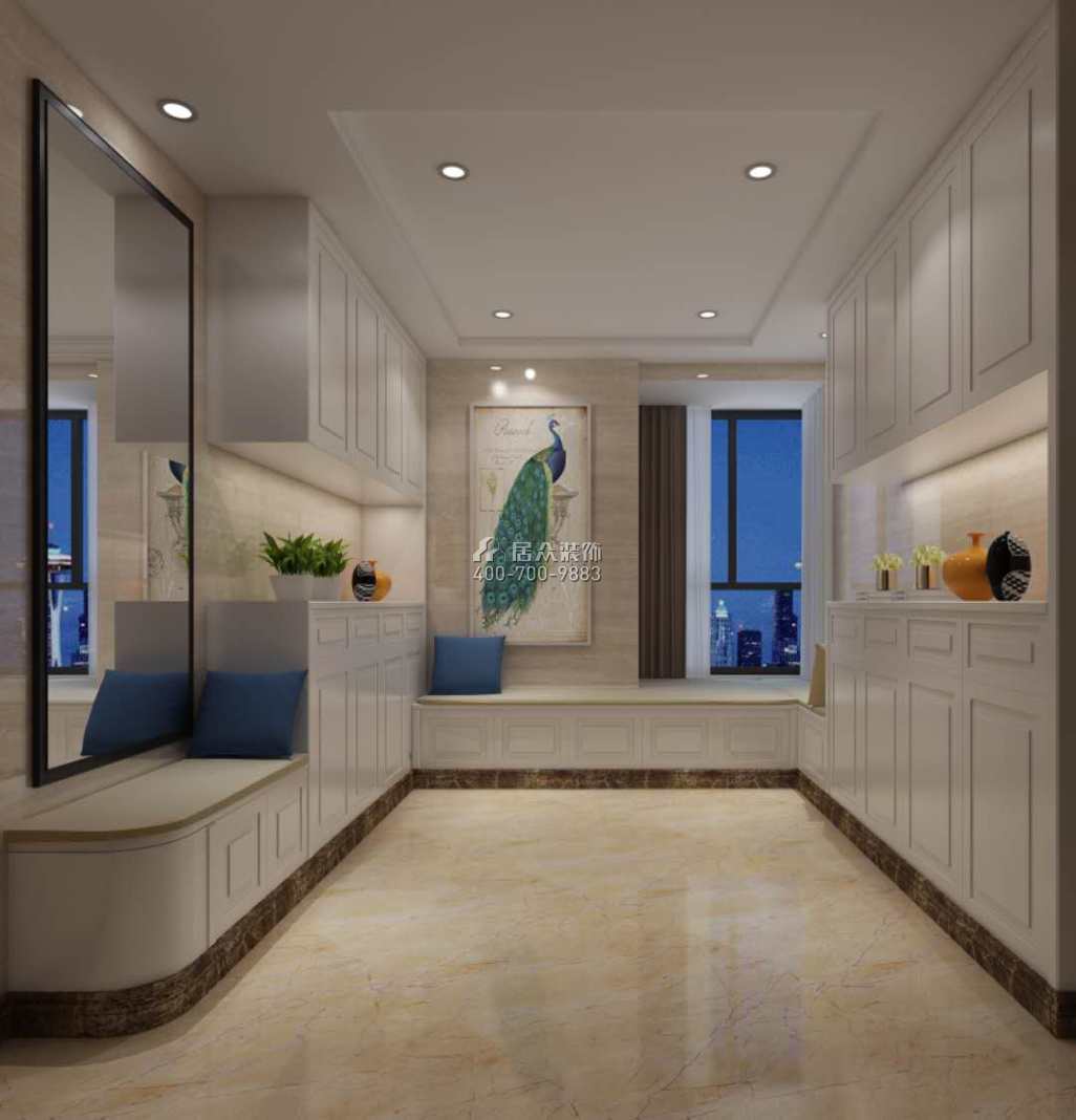錦江豪庭220平方米現代簡約風格平層戶型玄關裝修效果圖