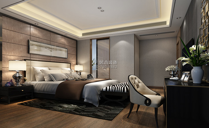 156平方米现代简约风格平层户型卧室装修效果图