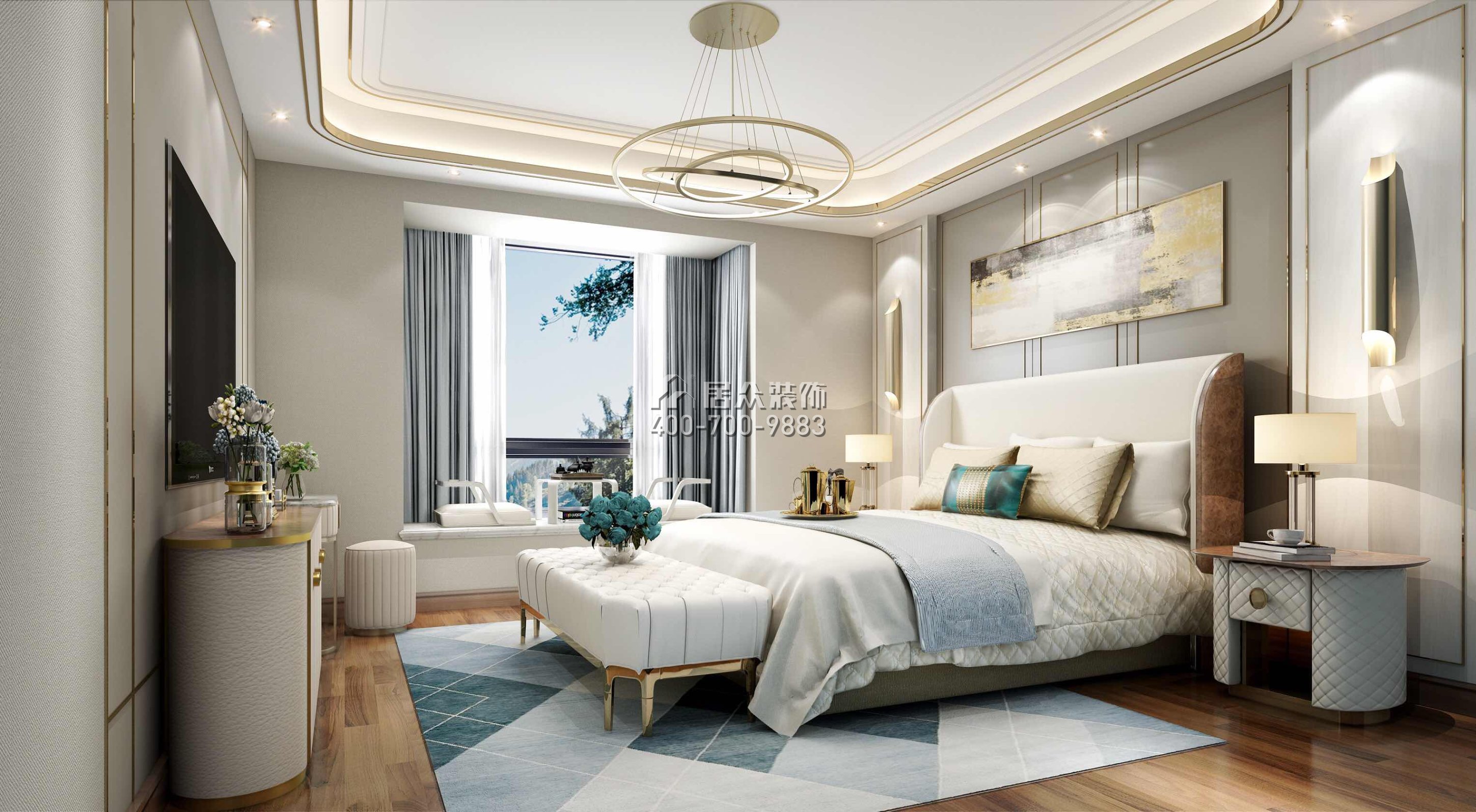 新世纪领居200平方米其他风格平层户型卧室装修效果图