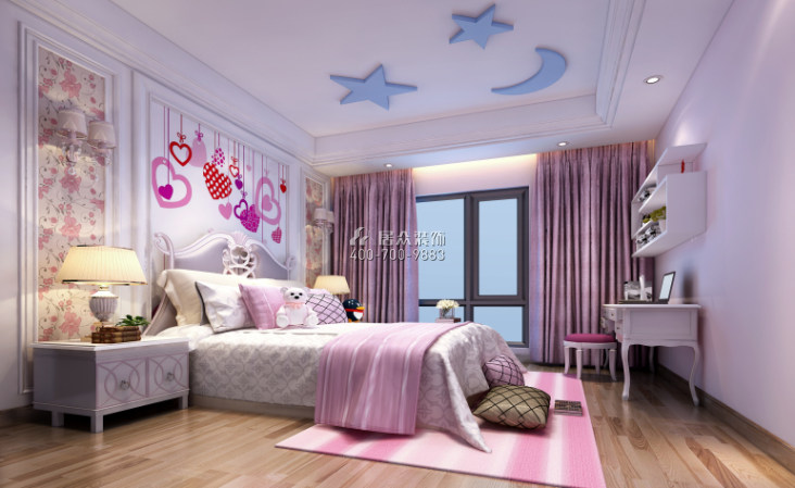 西粤京基城三期260平方米混搭风格平层户型卧室装修效果图