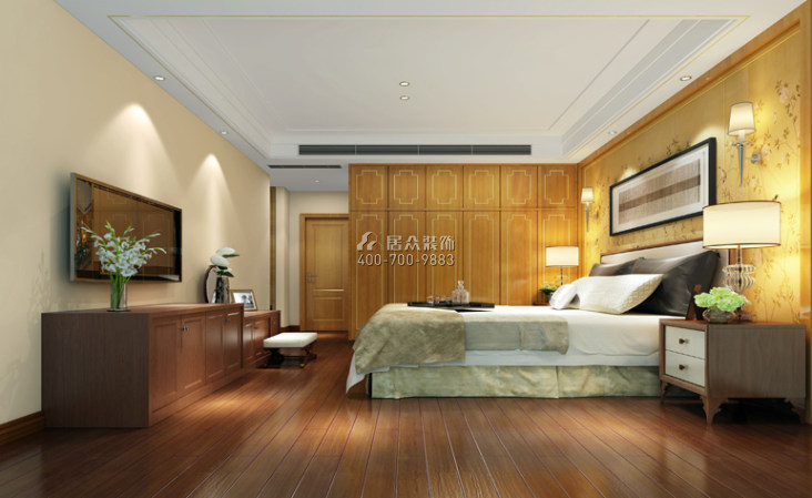 三湘海尚175平方米中式風格平層戶型臥室裝修效果圖