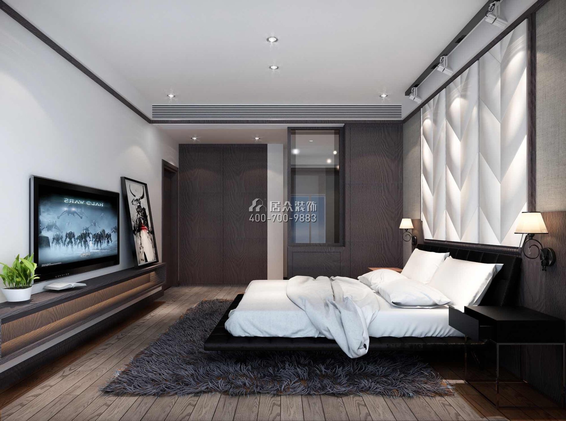 华晖云门121平方米其他风格平层户型卧室装修效果图