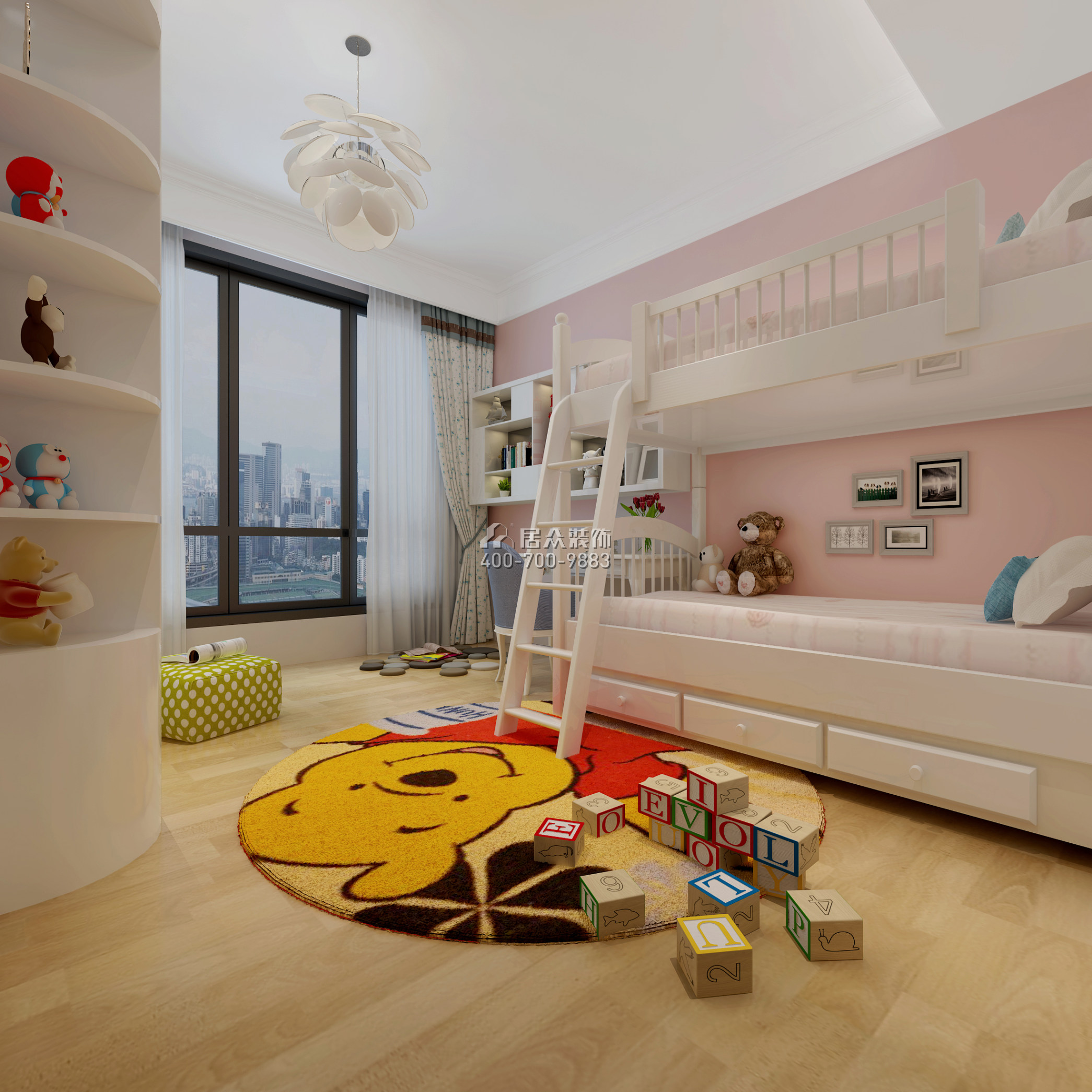 万科金域滨江180平方米其他风格平层户型儿童房装修效果图