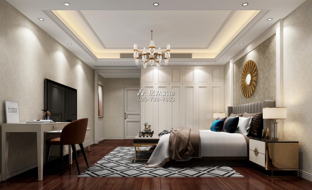 三正半山豪苑500平方米欧式风格别墅户型卧室装修效果图