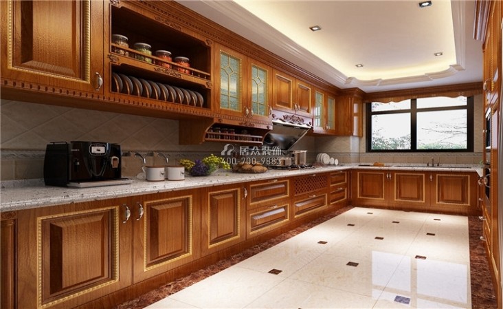 海逸豪庭尚都450平方米欧式风格别墅户型厨房装修效果图