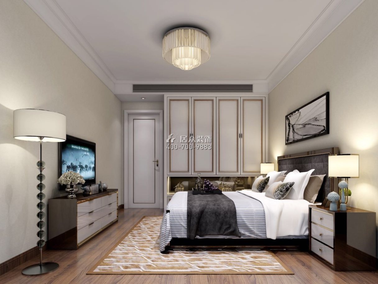 傳麒尚林400平方米歐式風格別墅戶型臥室裝修效果圖