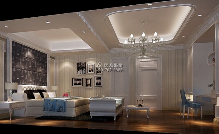 海印又一城500平方米欧式风格别墅户型卧室装修效果图