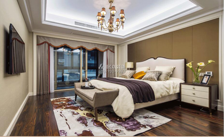 复地花屿城300平方米欧式风格别墅户型卧室装修效果图