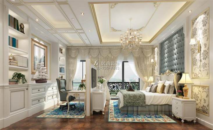 海公馆356平方米欧式风格别墅户型卧室装修效果图