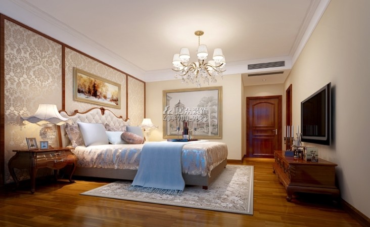 珊瑚天峰120平方米现代简约风格平层户型卧室装修效果图