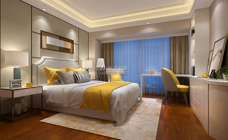 博林天瑞188平方米中式风格平层户型卧室装修效果图