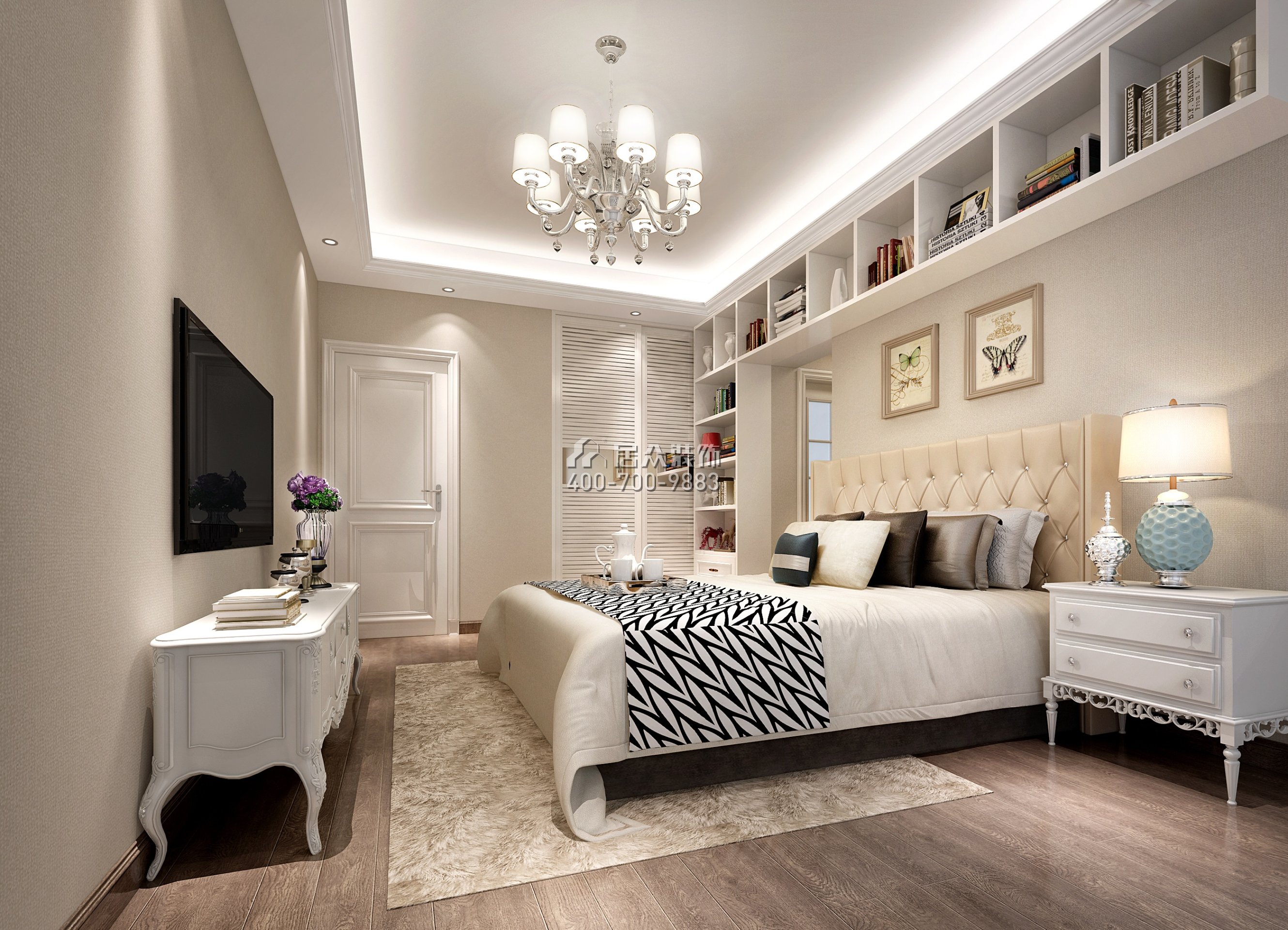 天悦南湾125平方米现代简约风格平层户型卧室装修效果图